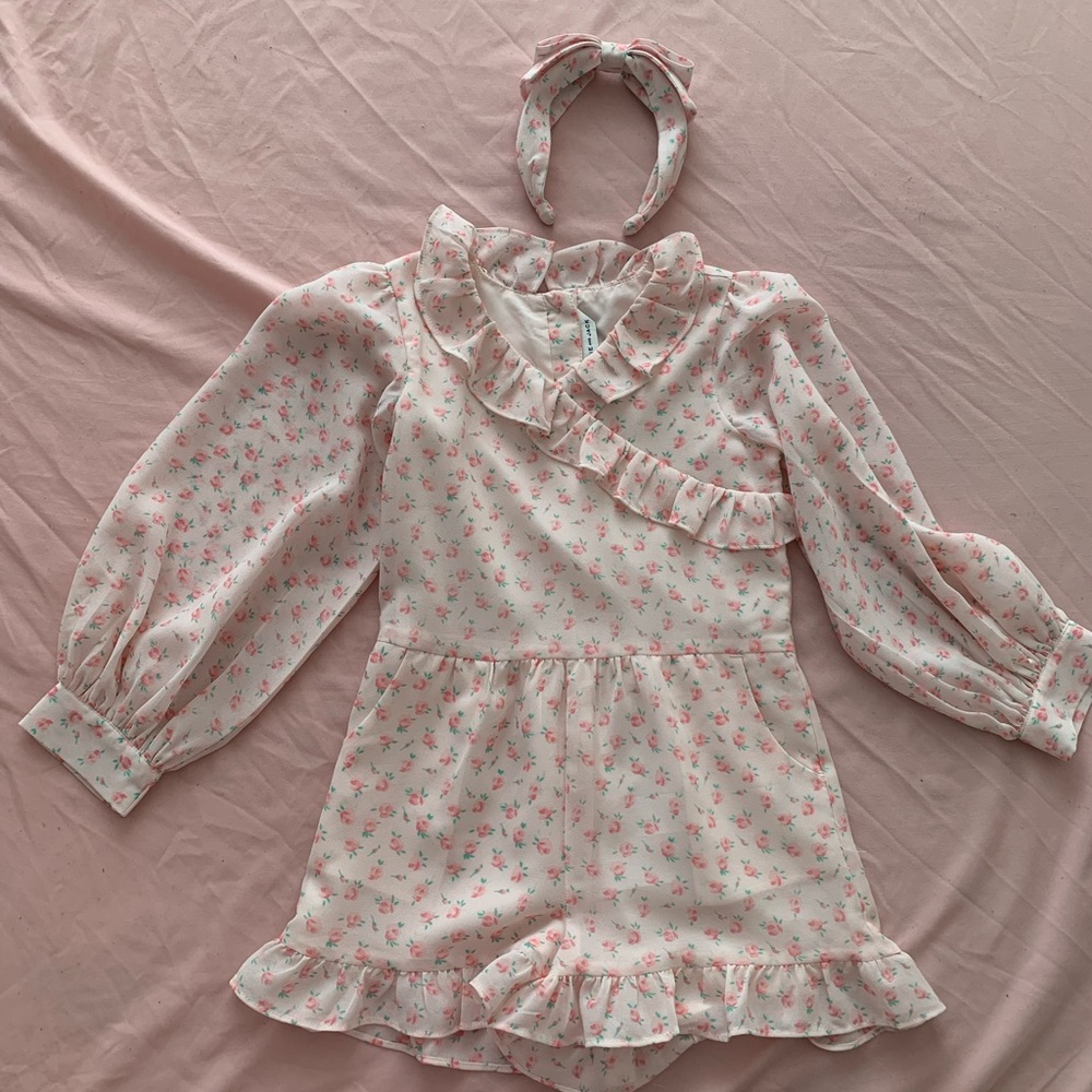 Janie and jack romper and matching headband